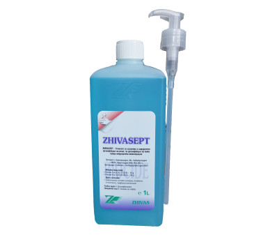 Течен дезинфектант ЖИВАСЕПТ S за ръце без отмиване на алкохолна (спиртна) основа - Бран Инсект