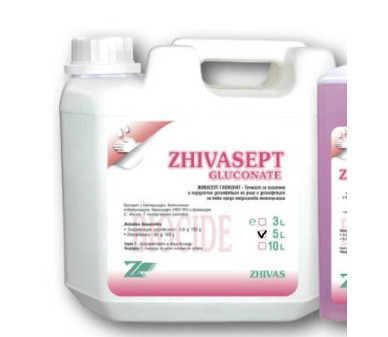 ЖИВАСЕПТ ГЛЮКОНАТ туба 5 л - готов за употреба течен дезинфектант за ръце - Бран Инсект